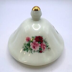 Baum Bros Formalities Victorian Rose Teapot Replacement Lid 4.25 Inch Gold Trim